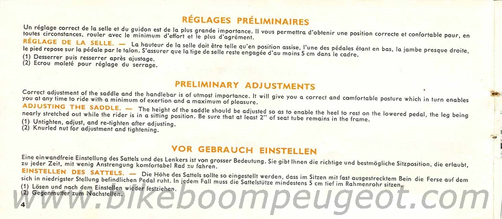 Peugeot 1974 Owner's Manual